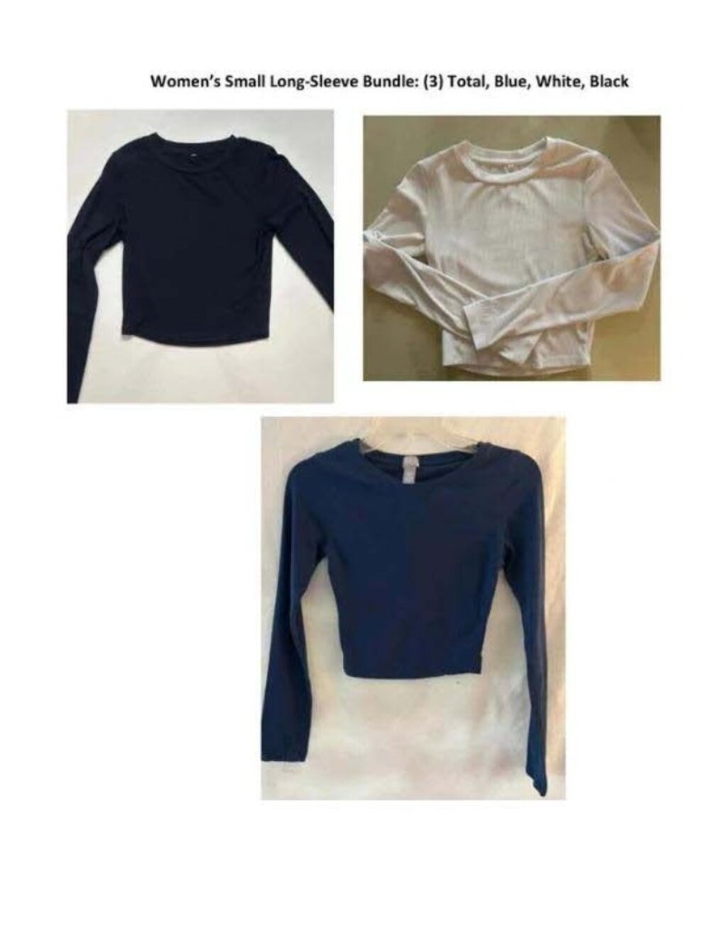 Women's Long-Sleeve Top- 3 in Bundle